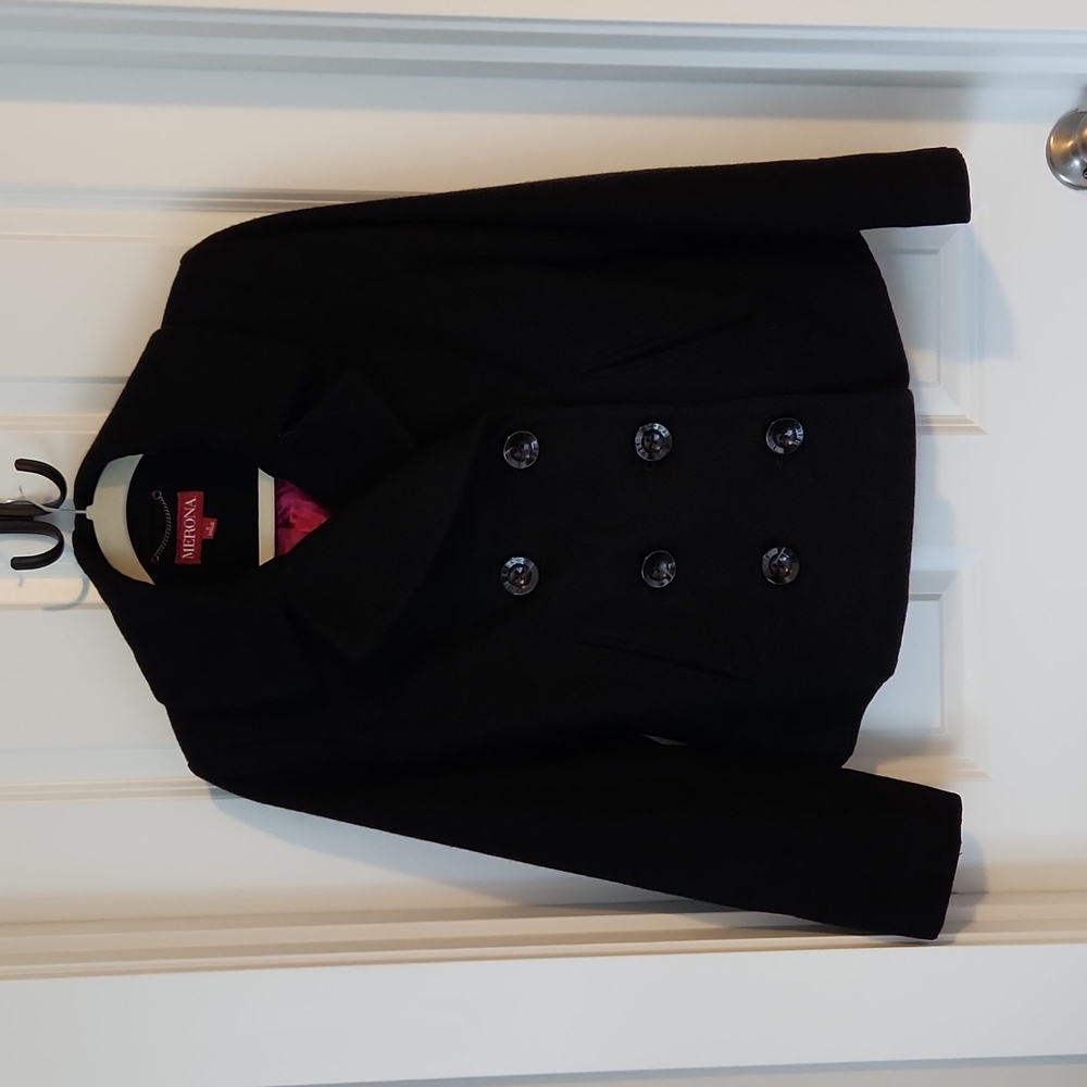 Black peacoat size small